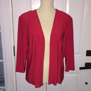 Stephanie by Crystal Fashions Top Open Blouse Top Red Size XL